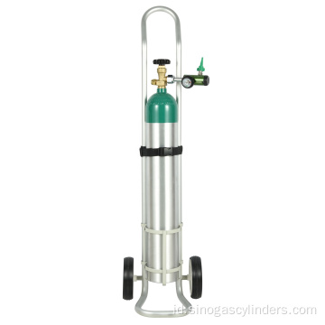 Portabel 4.6L Medical Oxygen Aluminium Cylinder untuk rumah sakit